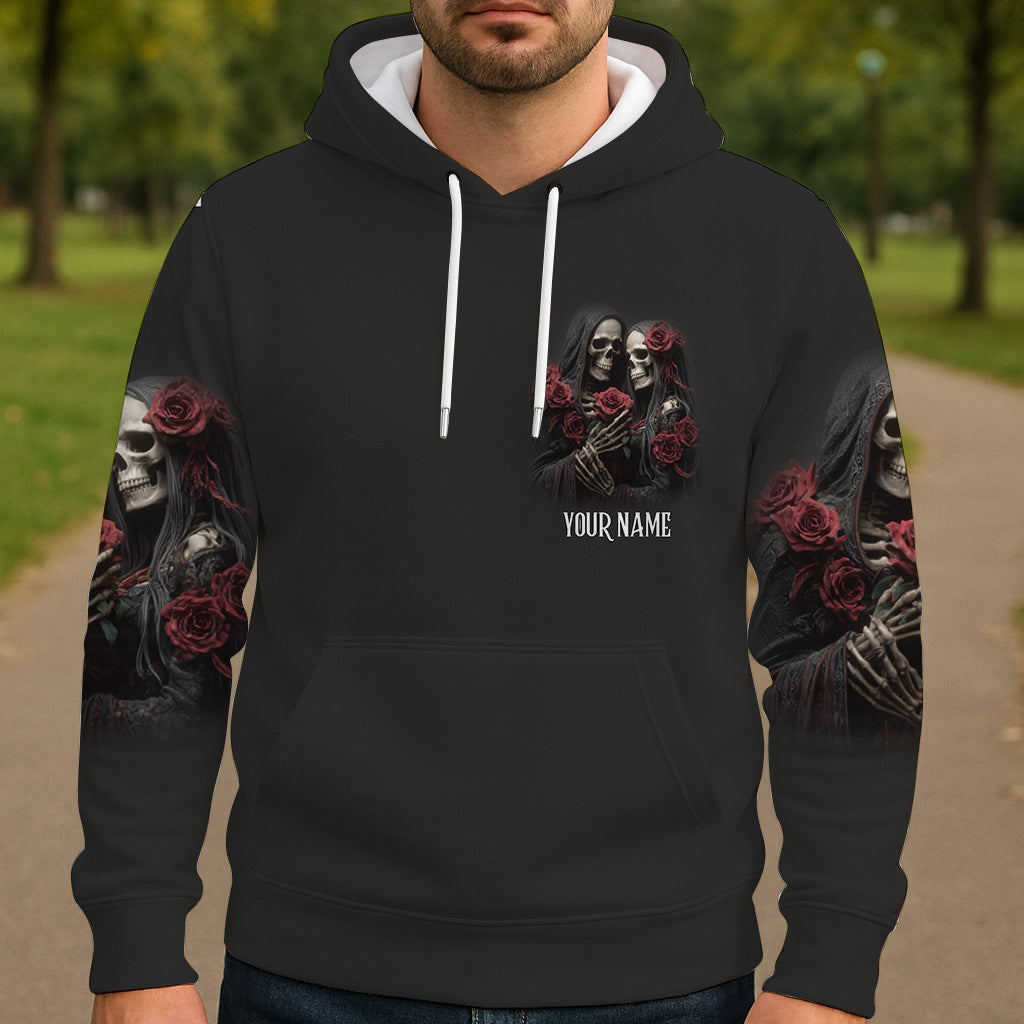 Till Death Do Us Part - Personalized Skull All Over Shirt