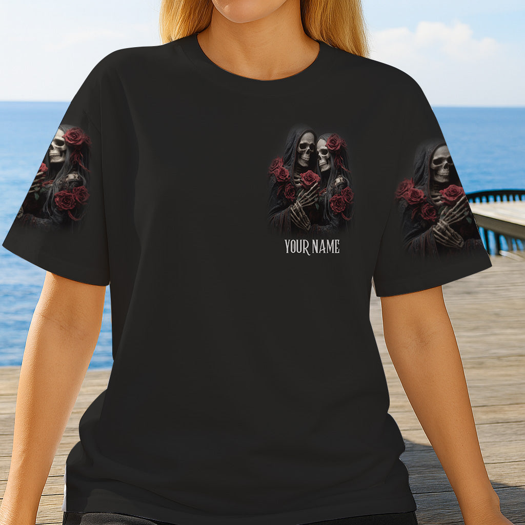 Till Death Do Us Part - Personalized Skull All Over Shirt
