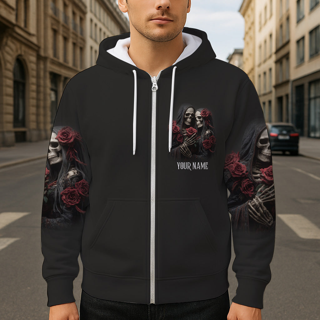 Till Death Do Us Part - Personalized Skull All Over Shirt