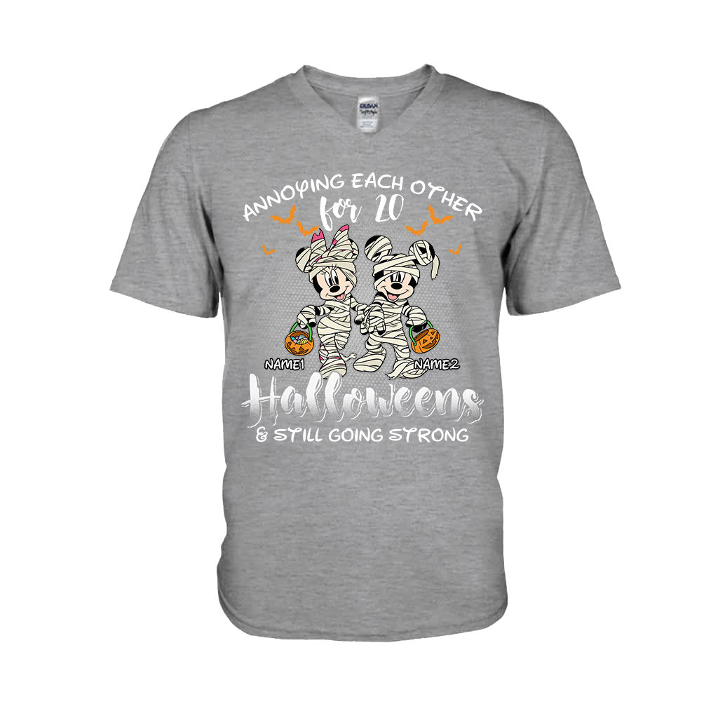 Annoying Each Other - Personalized Halloween Mouse T-shirt and Hoodie