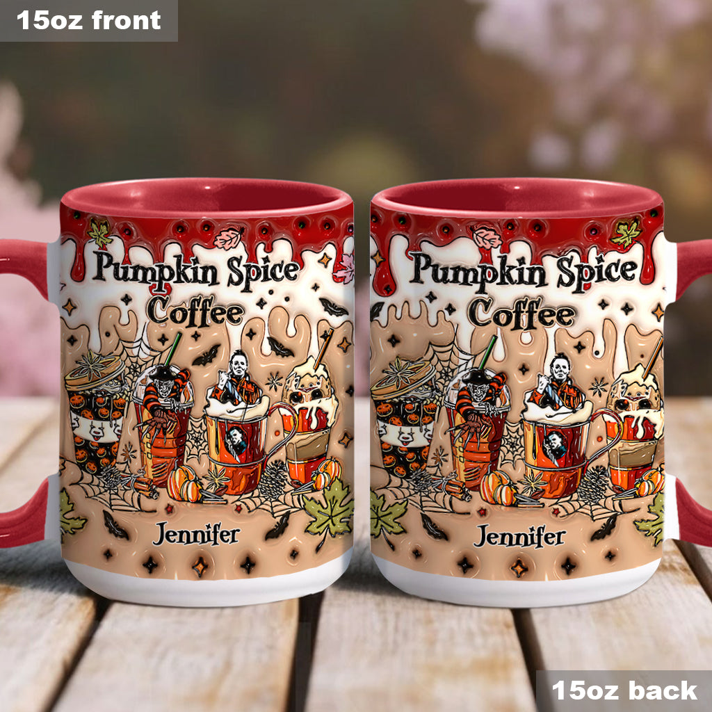 Autumn Leaves Pumpkin Spice Latte - Personalized Accent Mug