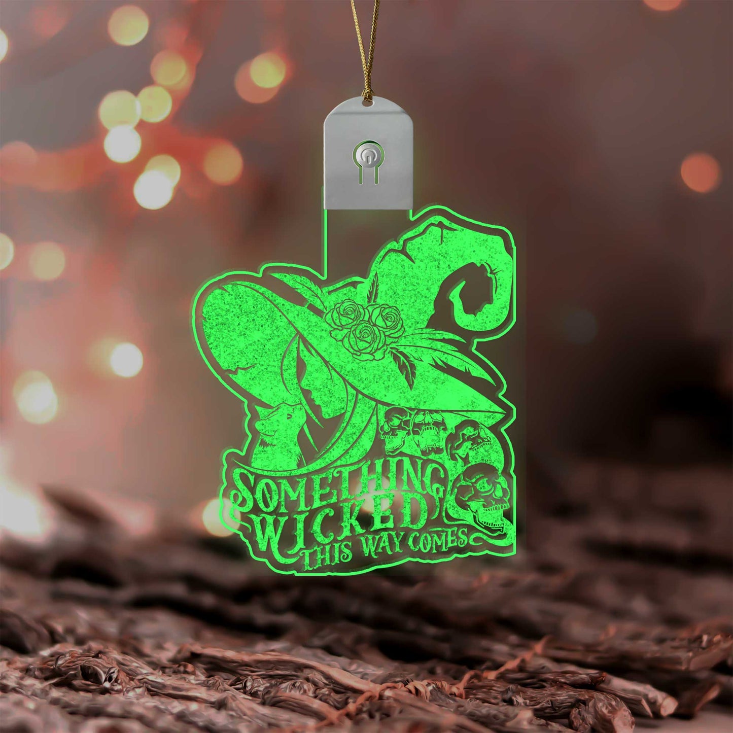 Something Wicked This Way Comes - Christmas Witch Shaped Led Acrylic Ornament