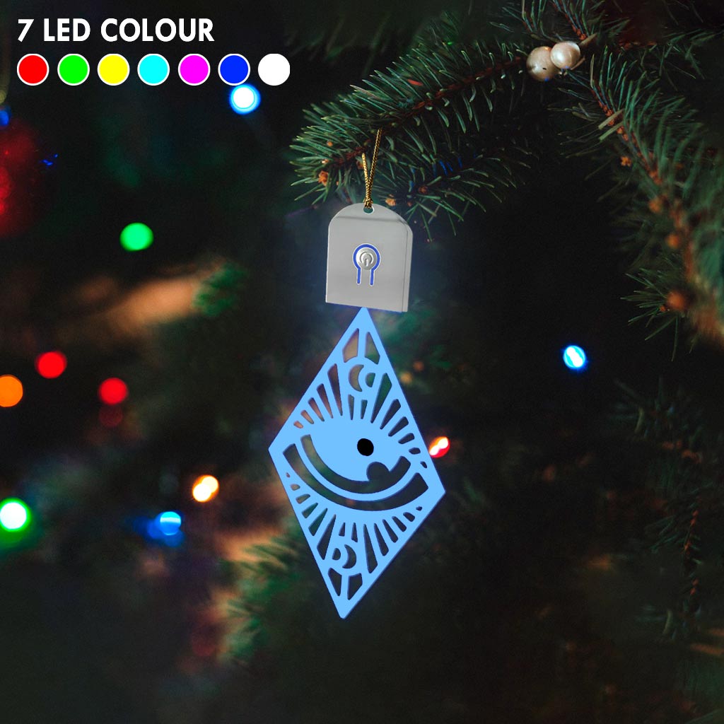 All Seeing Eyes - Christmas Witch Shaped Led Acrylic Ornament