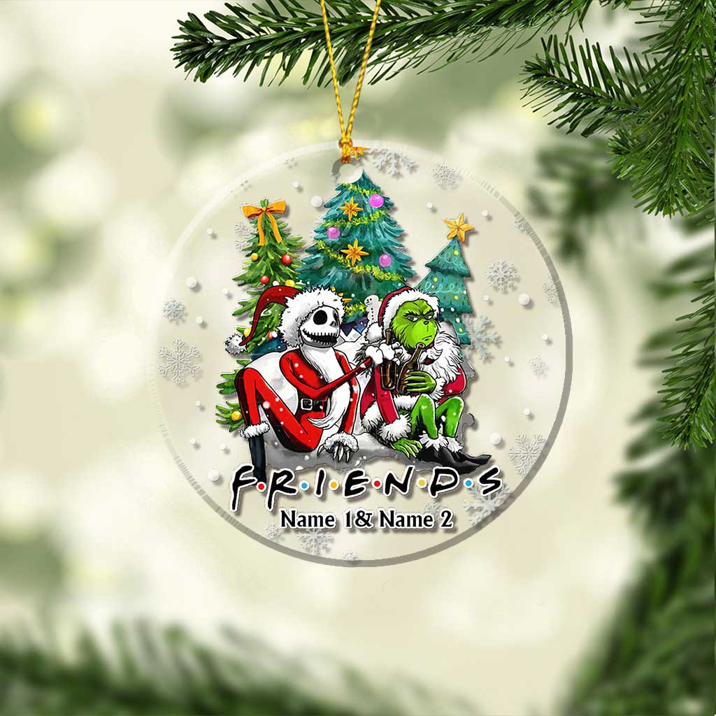 Darkness Christmas - Personalized Christmas Nightmare Transparent Ornament