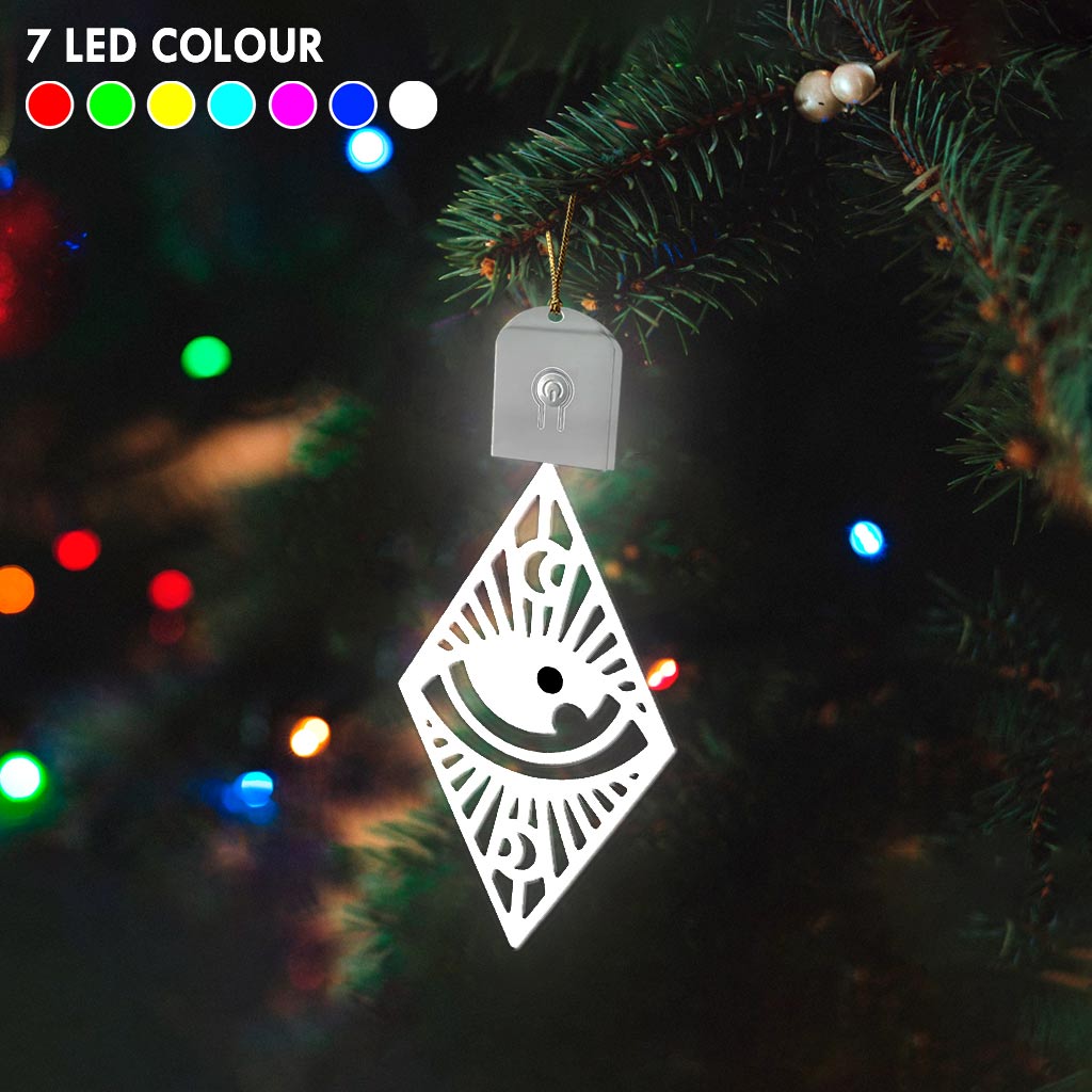 All Seeing Eyes - Christmas Witch Shaped Led Acrylic Ornament