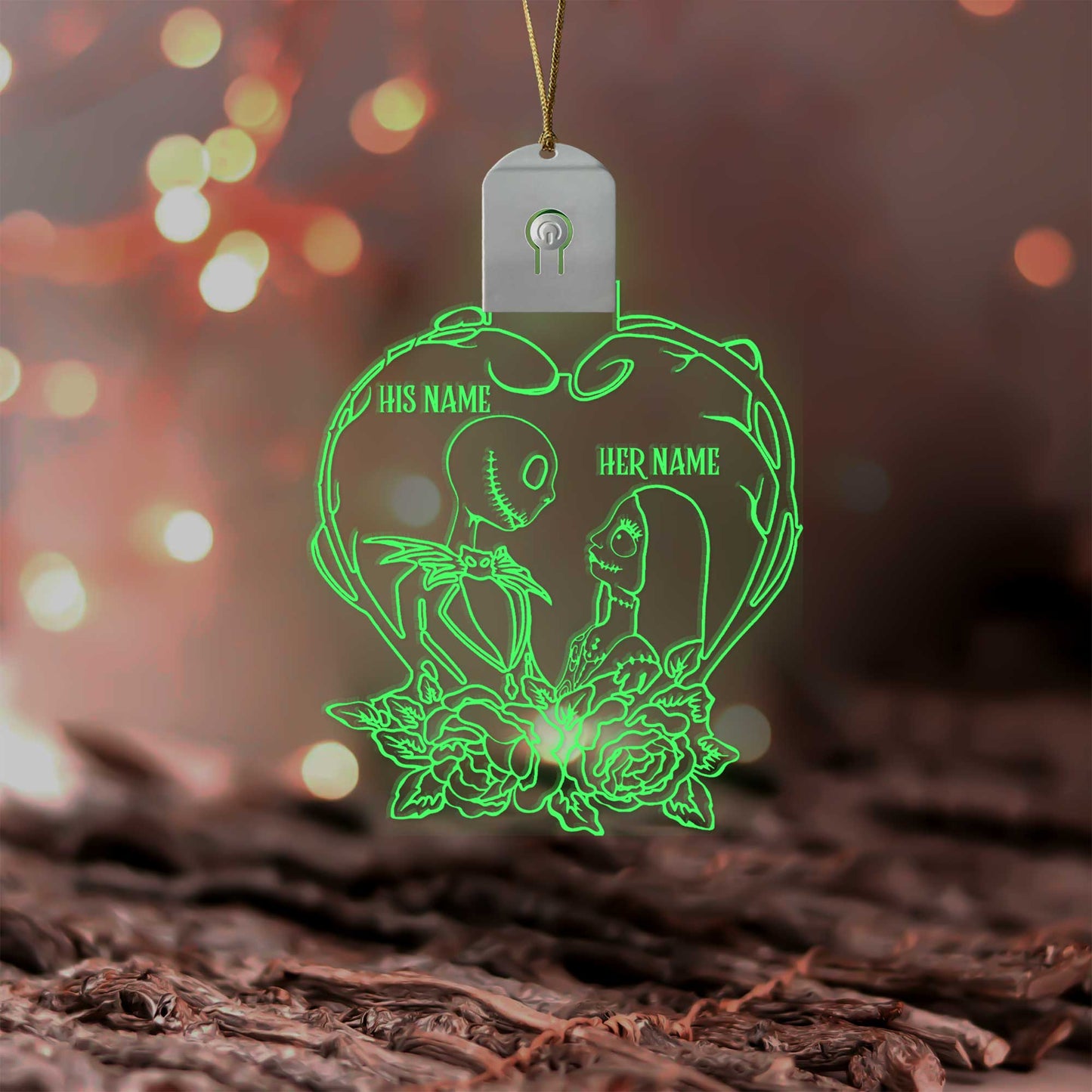 I'm Yours No Returns - Personalized Christmas Nightmare Shaped Led Acrylic Ornament