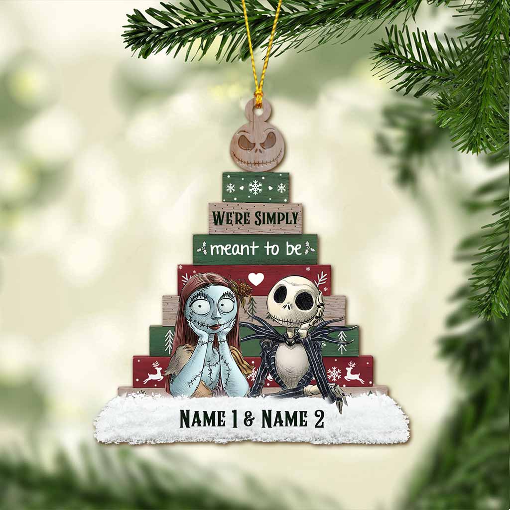 We're Simply Meant To Be - Personalized Christmas Nightmare Ornament (Printed On Both Sides)