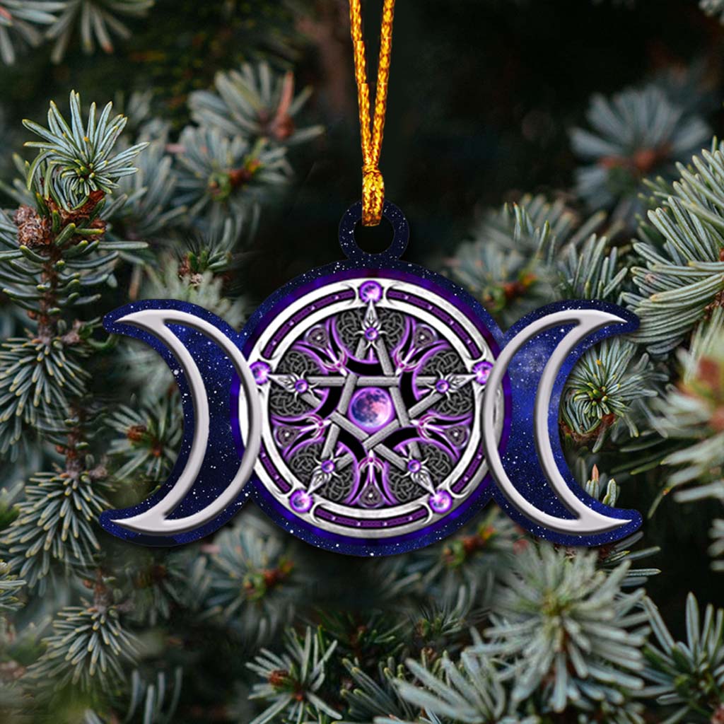 Triple Moon - Witch Ornament With 3D Pattern Print (Printed On Both Sides)