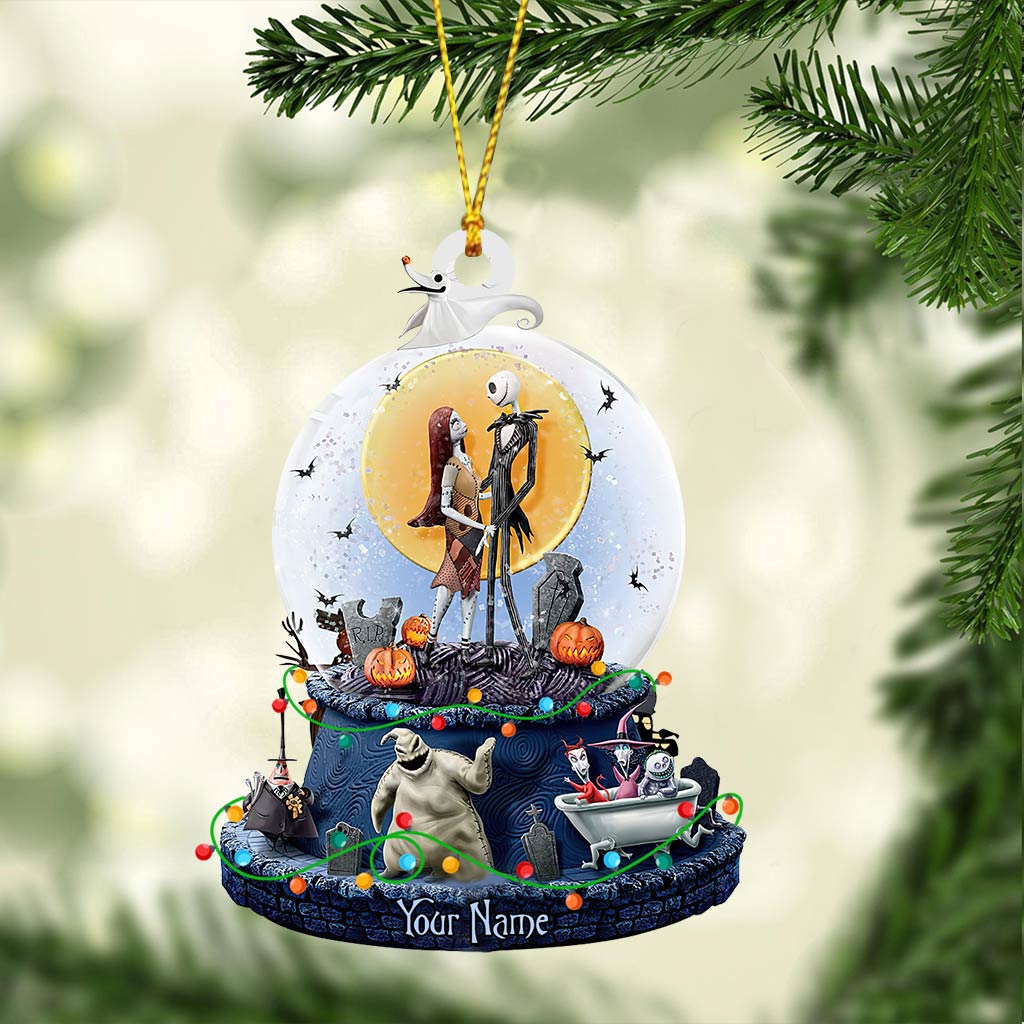 Nightmare Christmas - Personalized Ornament With 3D Pattern Print (Printed On Both Sides)