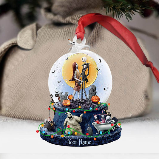 Nightmare Christmas - Personalized Ornament With 3D Pattern Print (Printed On Both Sides)