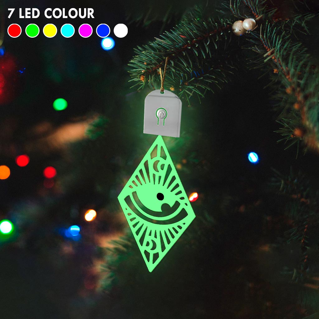 All Seeing Eyes - Christmas Witch Shaped Led Acrylic Ornament