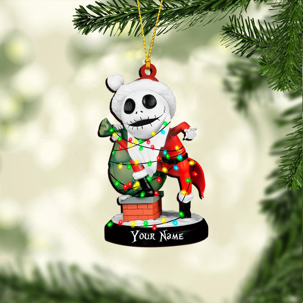 Sneaking Nightmare - Personalized Christmas Ornament (Printed On Both Sides)