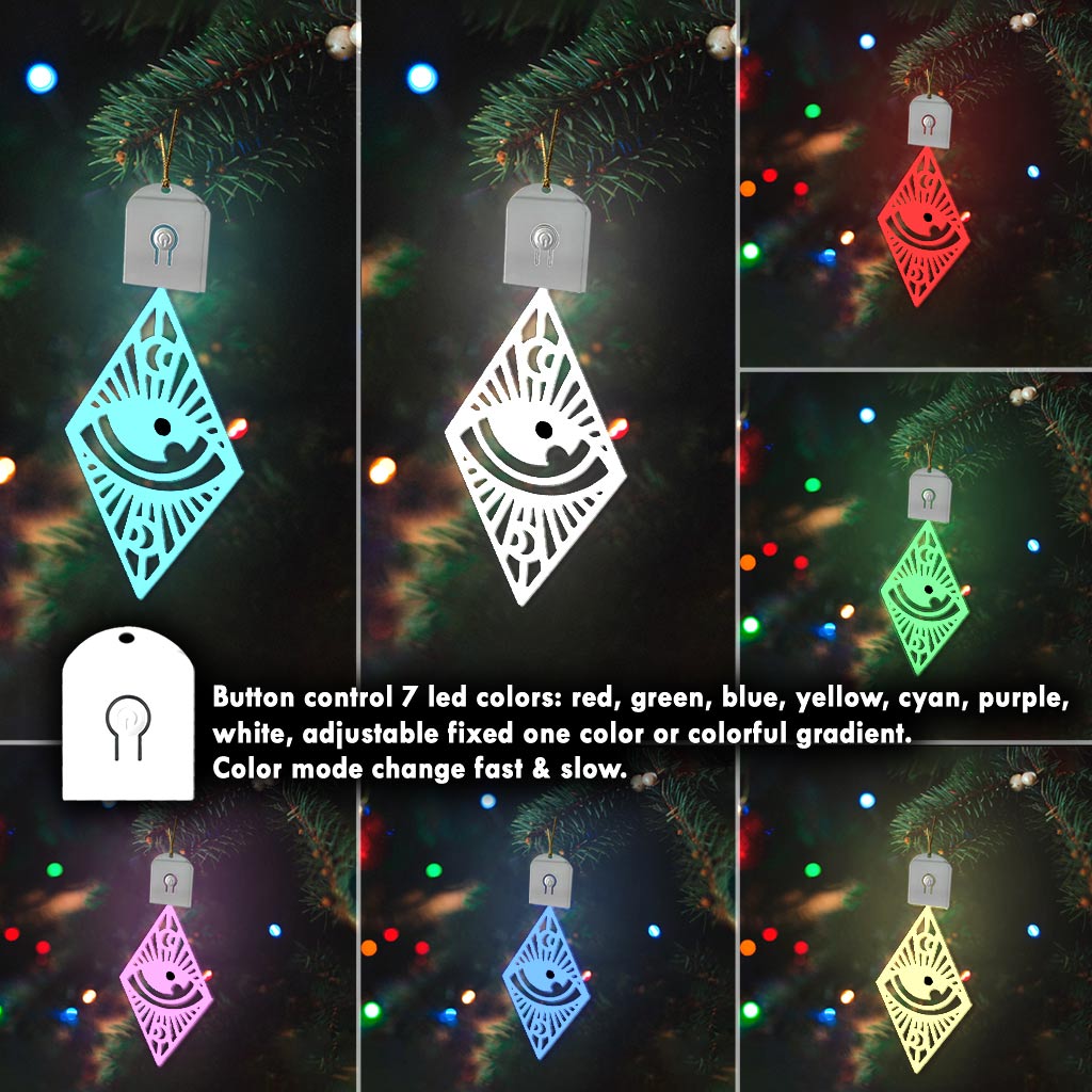 All Seeing Eyes - Christmas Witch Shaped Led Acrylic Ornament