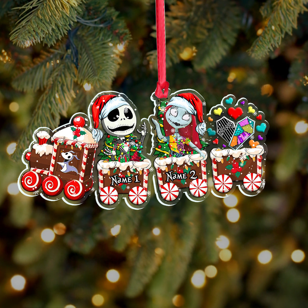 Merry Christmas Train - Personalized Christmas Nightmare Transparent Ornament