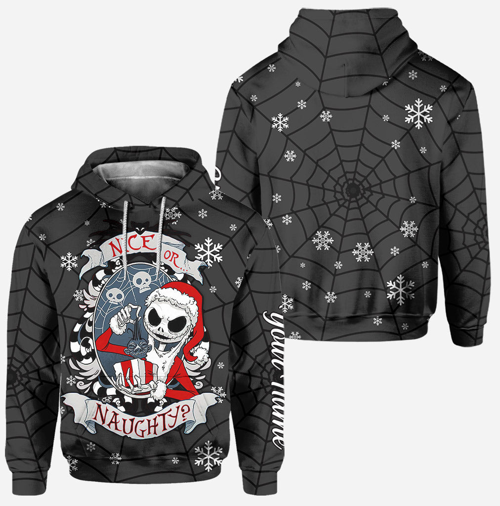 Nice Or Naughty - Personalized Christmas Nightmare Hoodie and Leggings