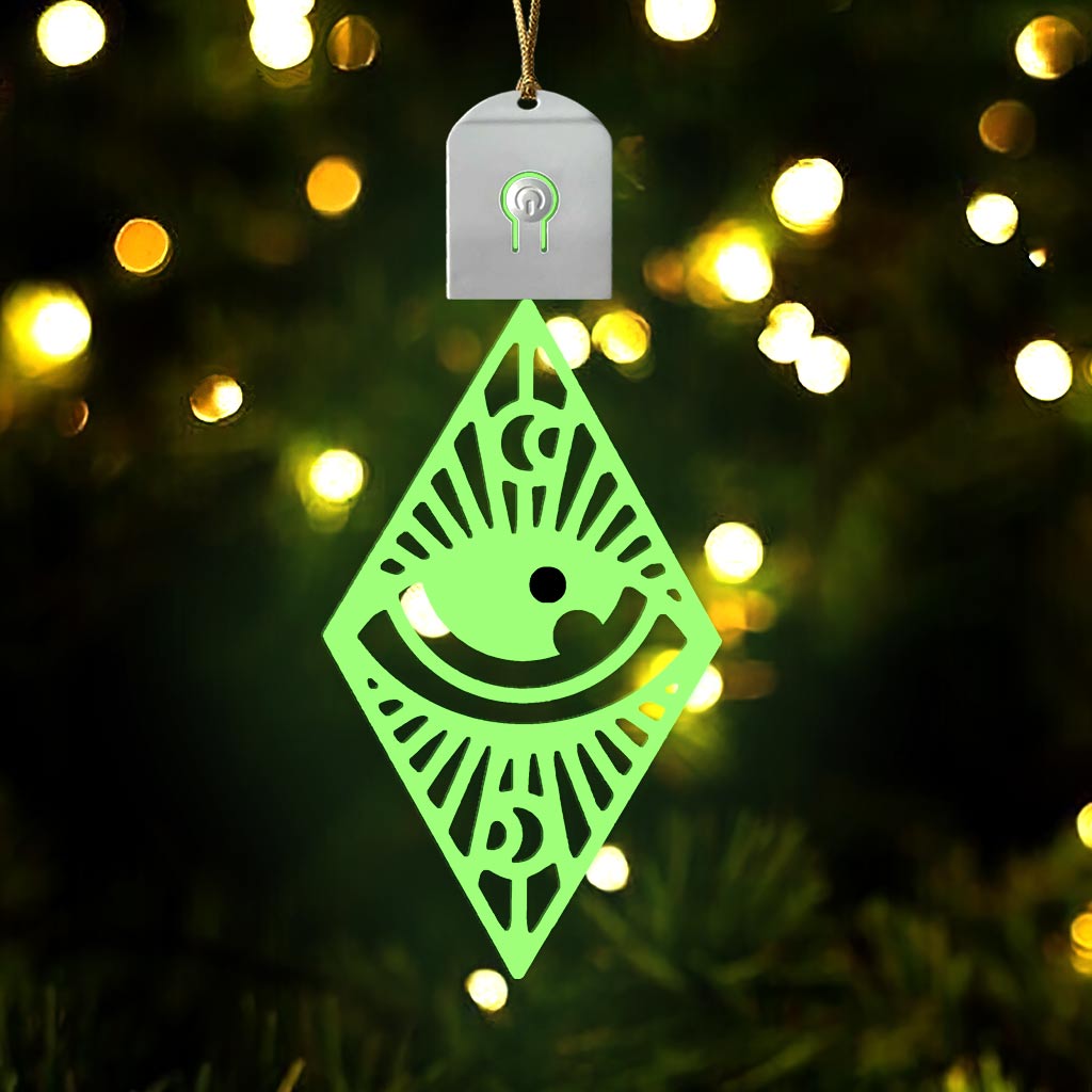 All Seeing Eyes - Christmas Witch Shaped Led Acrylic Ornament