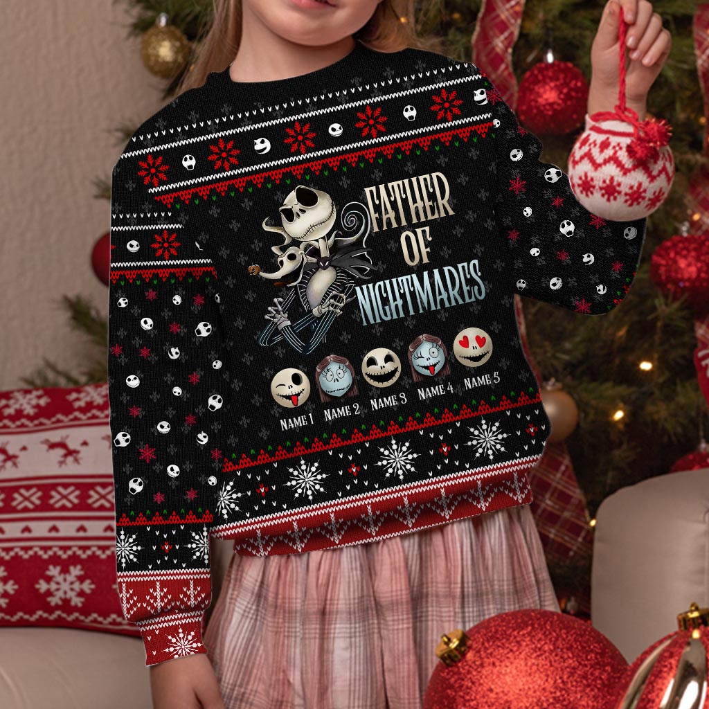 Father Of Nightmare - Personalized Christmas Nightmare Sweater