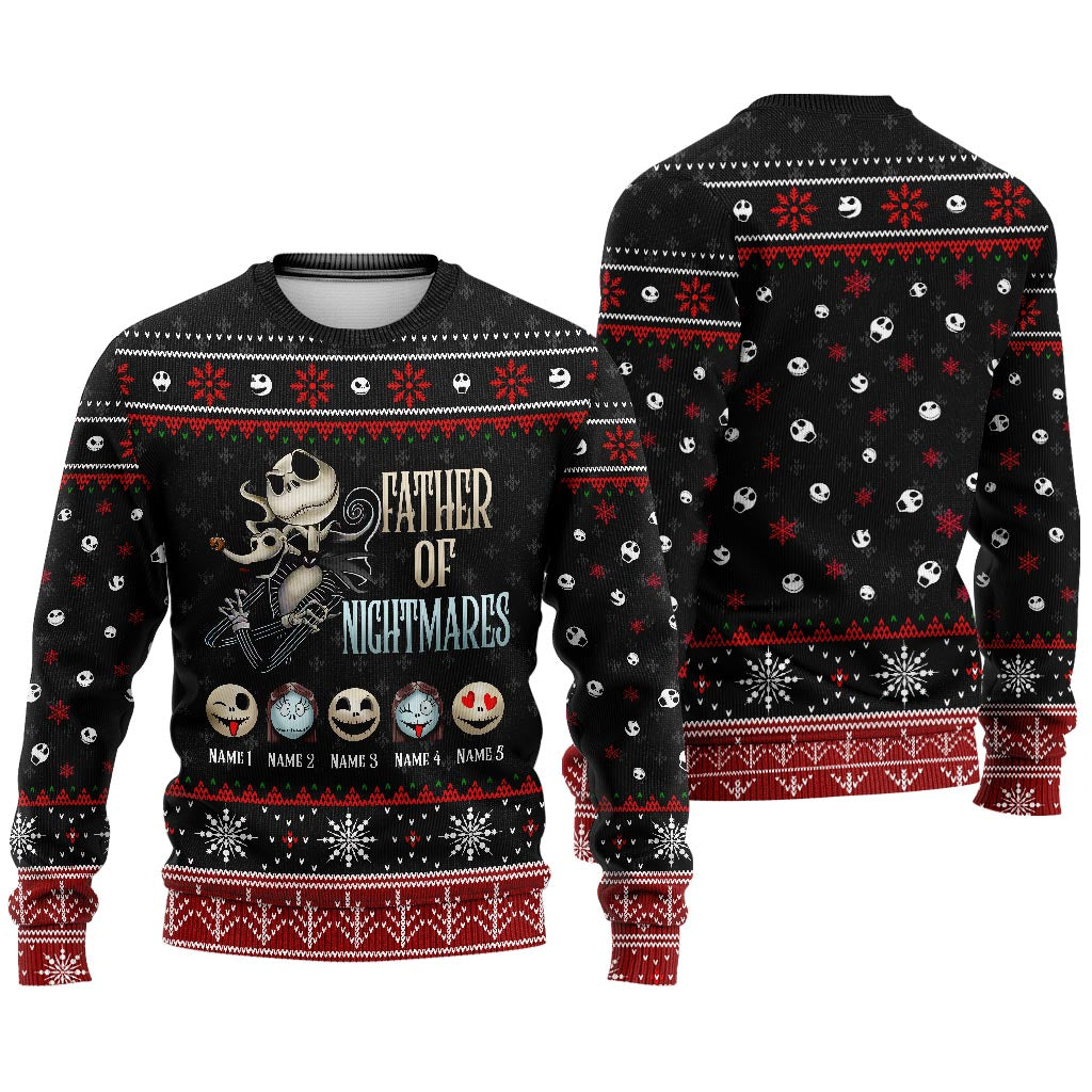 Father Of Nightmare - Personalized Christmas Nightmare Sweater