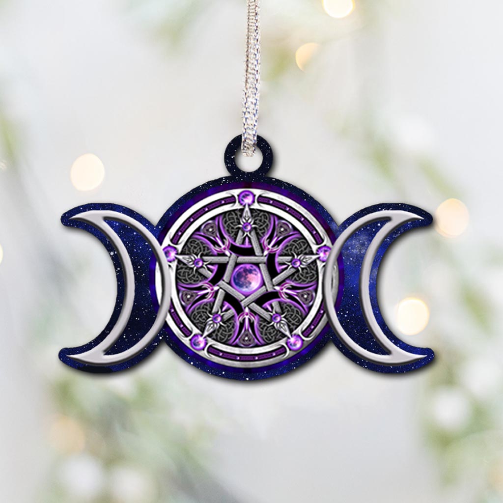 Triple Moon - Witch Ornament With 3D Pattern Print (Printed On Both Sides)