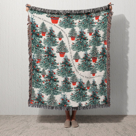 Christmas Blanket, Throw Woven Blanket Christmas Home Decor Gift Christmas Blanket 0924